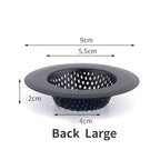 Stainless Steel Sink Strainer & Shower Drain Hair Catcher Sink Drain Strainer Richie's Black L