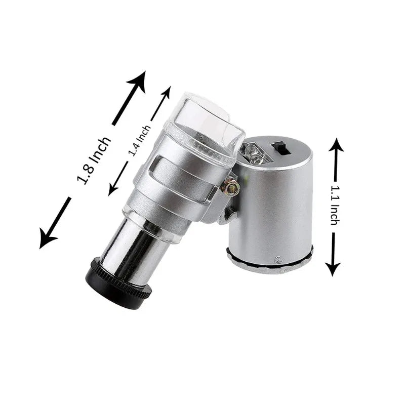 Mini 60X LED Loupe Magnifier with UV Currency Detector Magnifying Loupe Richie's