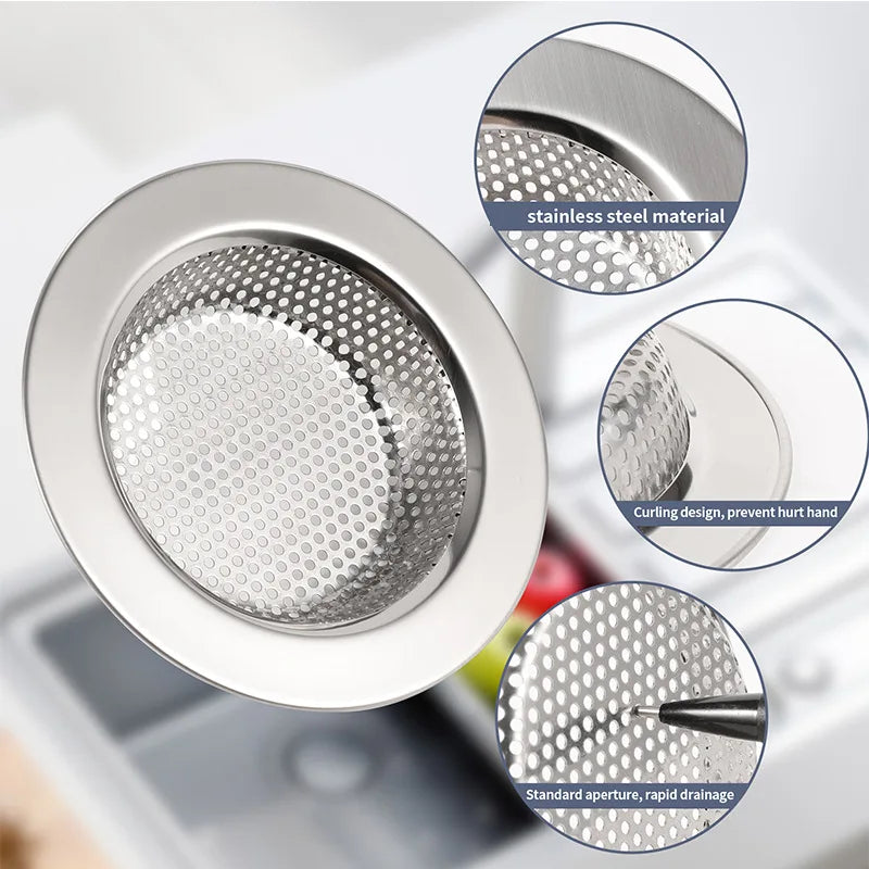 Stainless Steel Sink Strainer & Shower Drain Hair Catcher Sink Drain Strainer Richie's