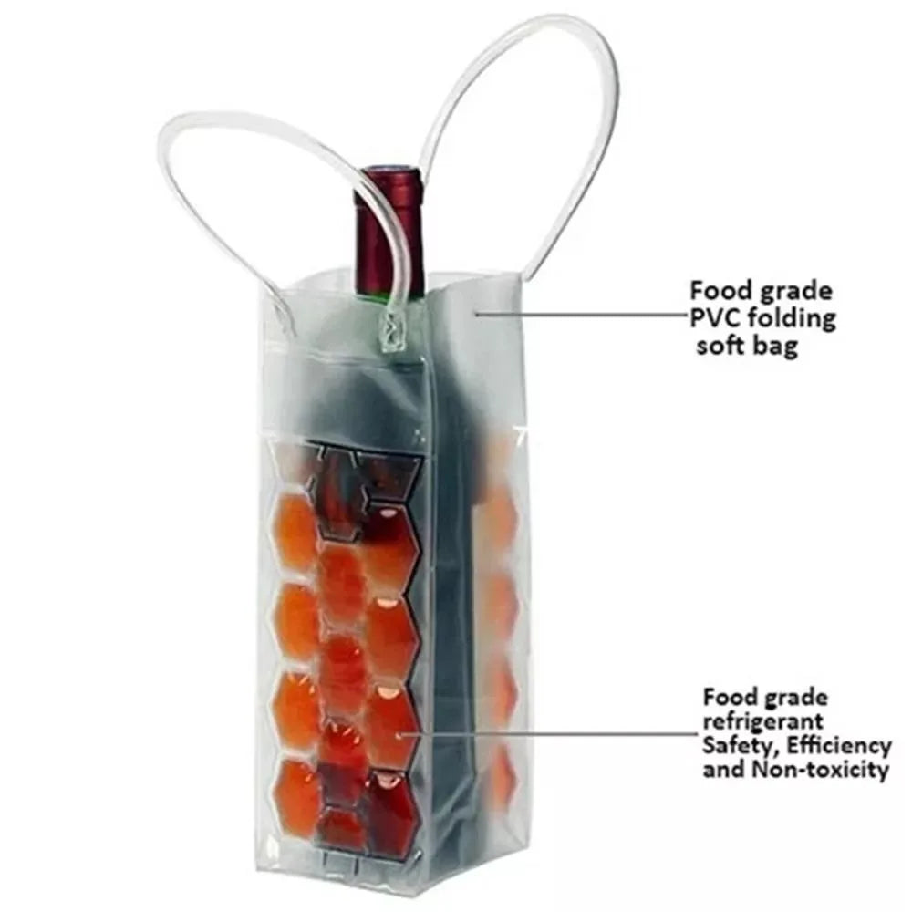 Portable PVC Wine Bottle Freezer Bag – Insulated Cooler Tote Bottle Cooler Bag Richie's