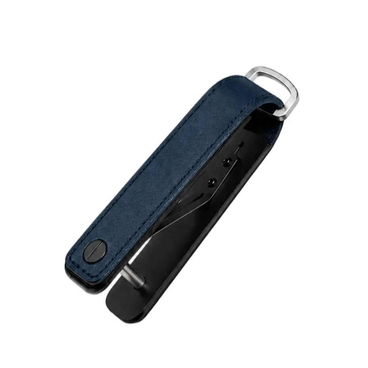 ZEEKER Genuine Leather Key Organizer – Silent EDC Key Holder Leather Key Organizer Richie's Blue
