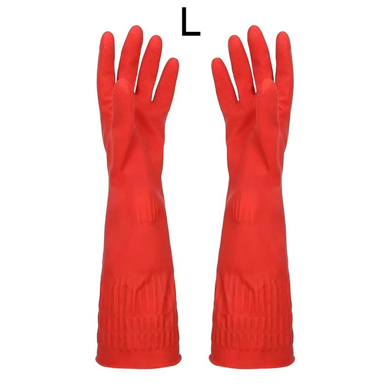 Thick Latex Dishwashing Gloves Extended Cuff | Kitchen Cleaning Household Cleaning Gloves Richie's 45cm 1 pair