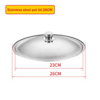 Stainless Steel Round Pot Lid 10–32cm Universal Pan Cover Cookware Pot Lid Richie's 26cm