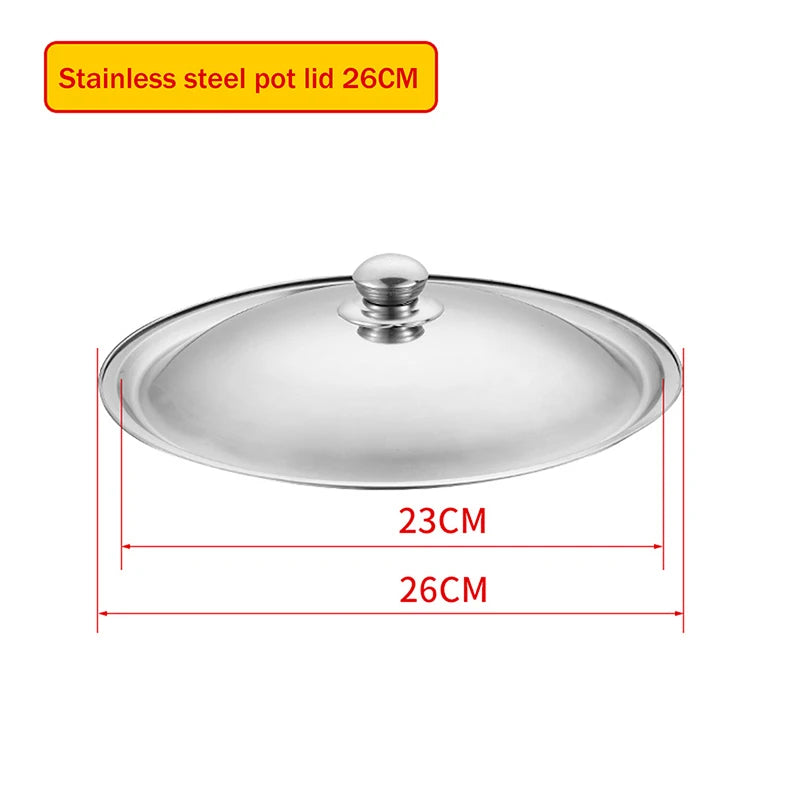 Stainless Steel Pot Lid 10–32cm Universal Pan Cover Cookware Pot Lid Richie's 26cm