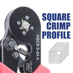 HSC8 6-4A Self-Adjusting Ratchet Ferrule Crimping Plier AWG23-7 Ratchet Crimping Plier Richie's