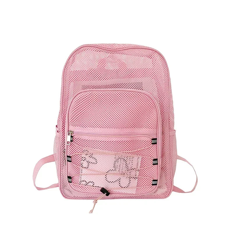 Mesh Backpack High-Capacity Breathable Gym & School Bag Mesh Backpack Richie's Pink China Mainland