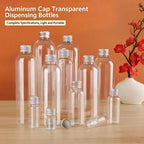 Clear Plastic Bottles with Aluminum Cap – 5ml to 500ml Cosmetic Storage Bottles Richie's