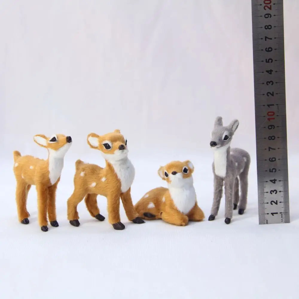 Miniature Artificial Fur Deer Figurine – Fairy Garden Decor Decorative Figurine Richie's