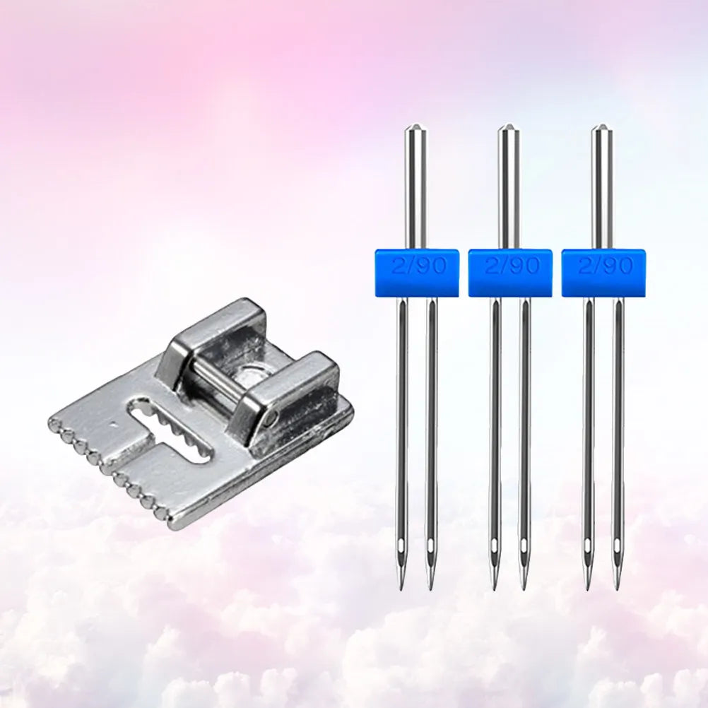 Twin Needle Set & Presser Foot – Double Hole Sewing Needles Sewing Needle Set Richie's