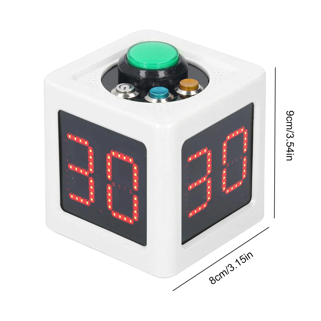 APWIKOGER 4-Sided Digital Cube Countdown Timer – Poker Chess Digital Cube Timer Richie's WHITE