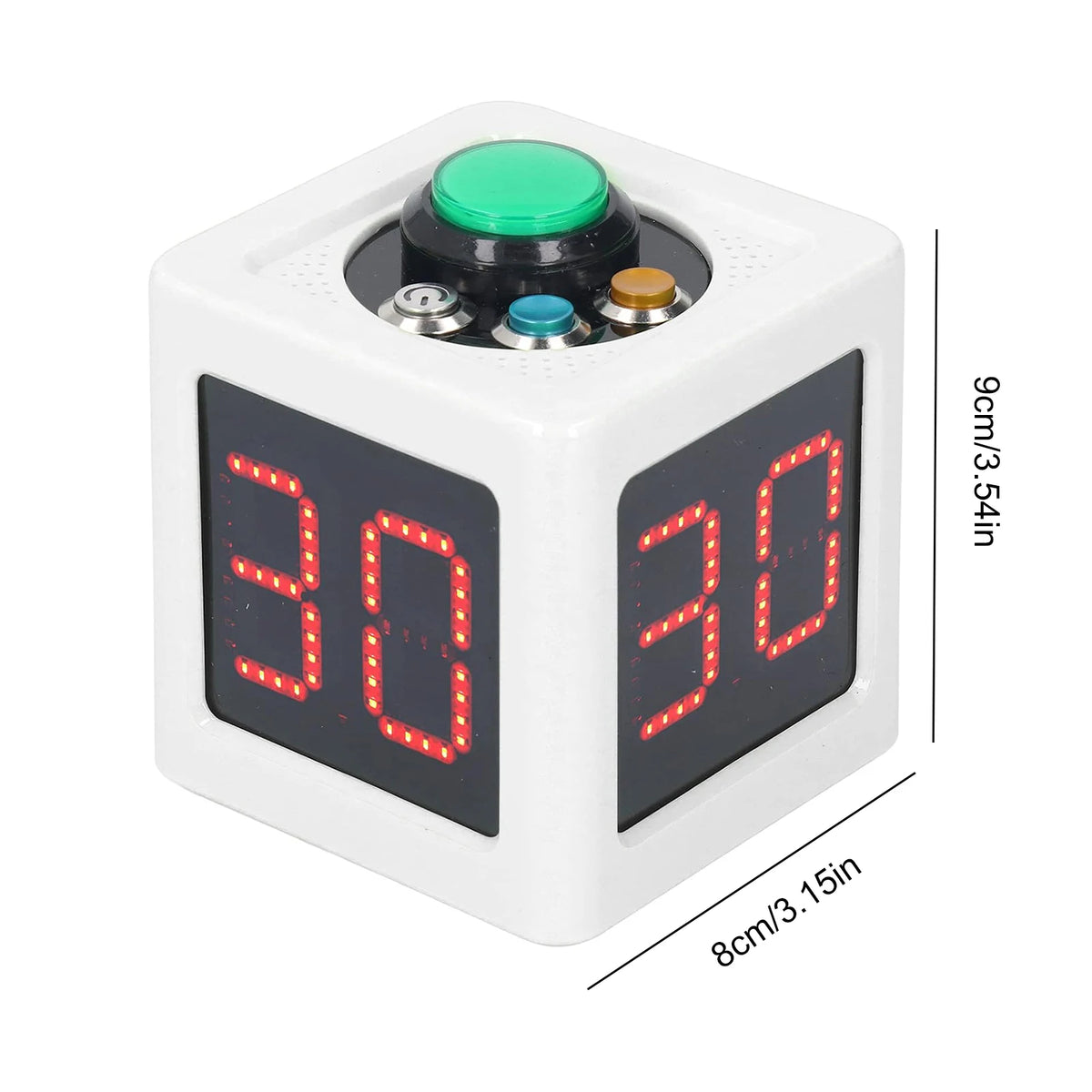 APWIKOGER 4-Sided Digital Cube Countdown Timer – Poker Chess Digital Cube Timer Richie's WHITE