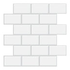 3D Brick Peel & Stick Wall Stickers – PVC Subway Tile Decals Wall Tile Stickers Richie's White