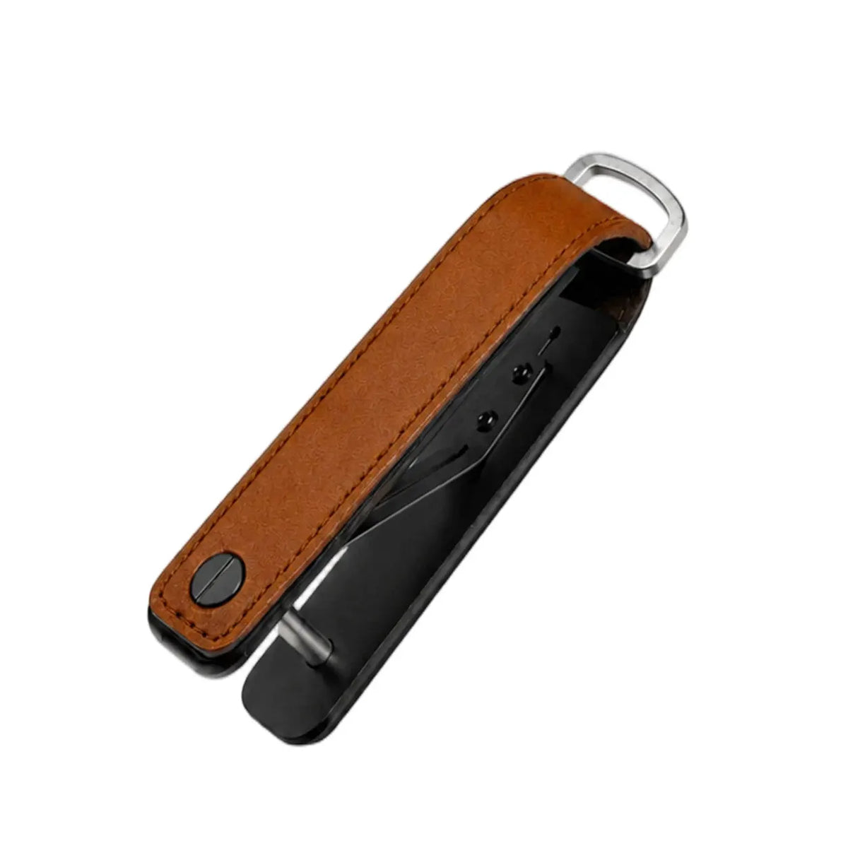 ZEEKER Genuine Leather Key Organizer – Silent EDC Key Holder Leather Key Organizer Richie's Brown