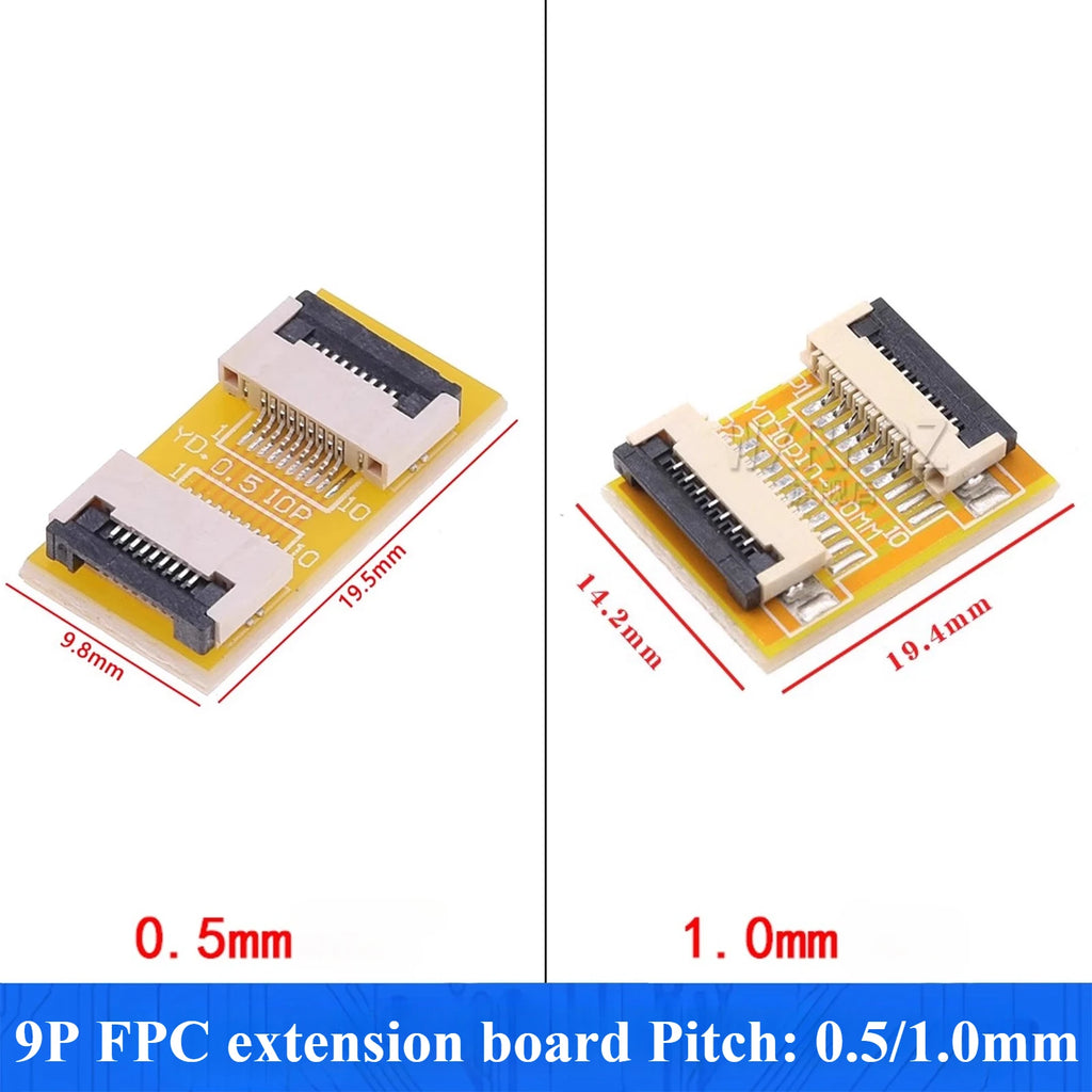 FPC FFC Flat Cable Adapter Board 1.0mm Pitch 4–60 Pin FPC FFC Adapter Board Richie's 9P 0.5MM spacing