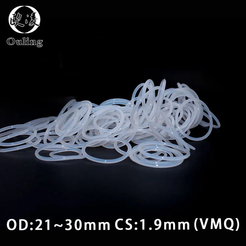 20PCS VMQ Silicone O-Ring Gaskets CS1.9mm OD 21–30mm Silicone O-Ring Gasket Richie's