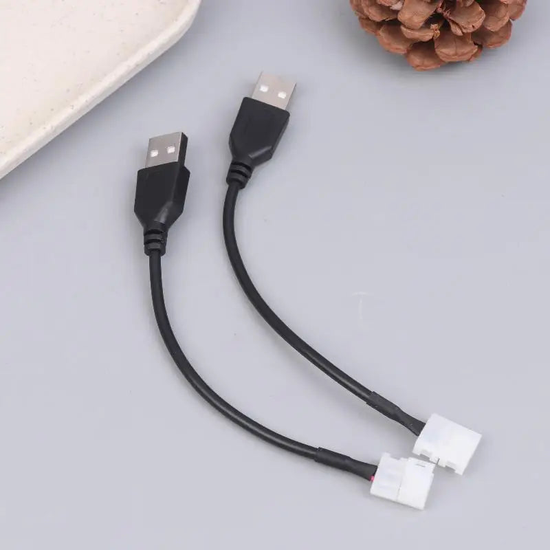USB to 2-Pin LED Strip Connector 8mm 10mm No-Weld 5/10Pcs LED Strip Connector Richie's