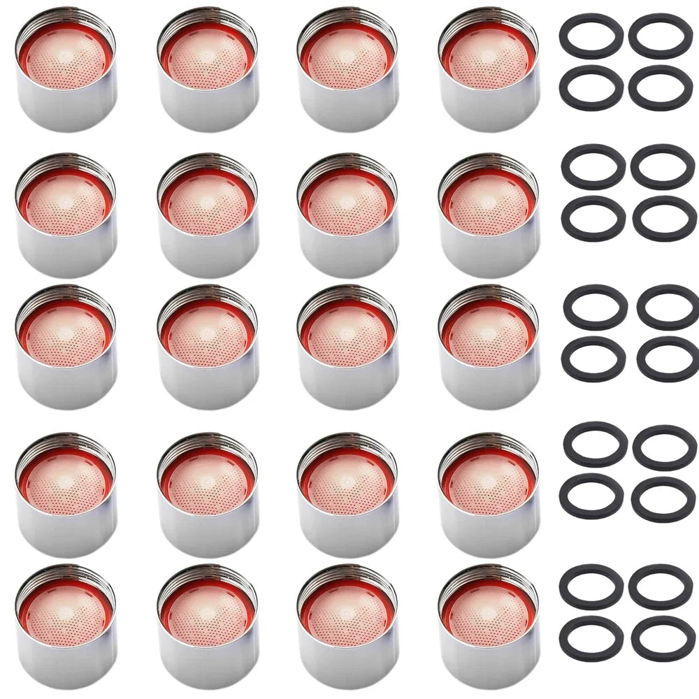 20 Pcs Brass Faucet Aerator Water Saving Anti-Splash Bubbler Faucet Aerator Richie's 4L-minute brass 22MM