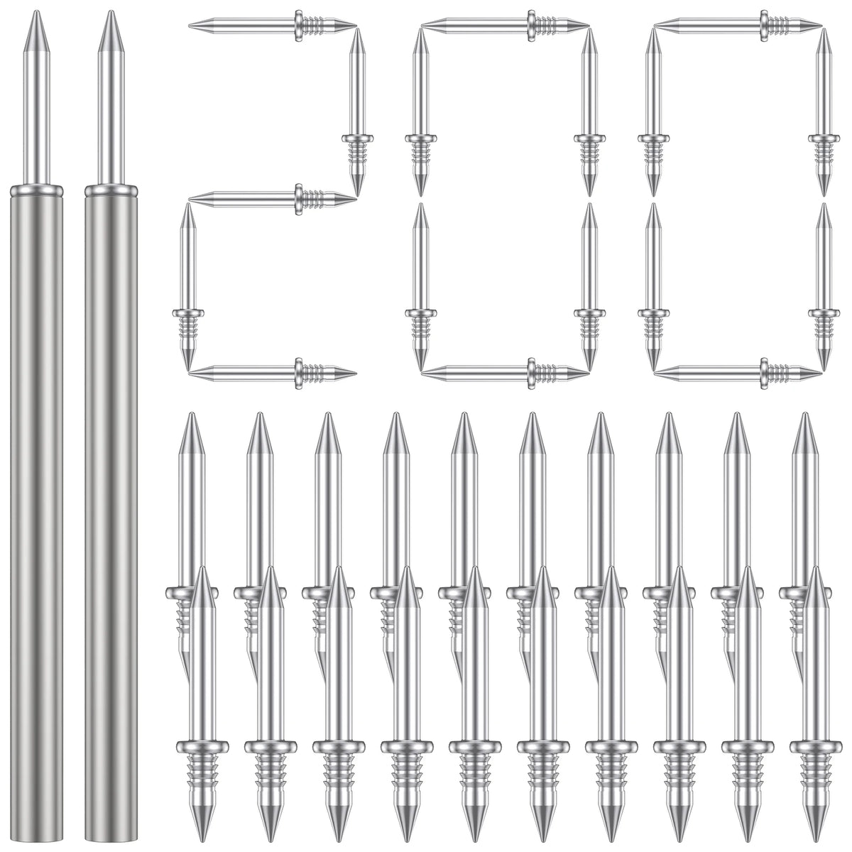 Double-Head Seamless Skirting Nails – Rust-Proof Metal Fixator Skirting Finishing Nails Richie's 2 Rods 200 nails