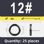 Kande Nitrile O-Ring Set 20-30pcs 1.4-26.5mm Oil Seal Gasket Rubber O-Ring Set Richie's 17x1.5 25pcs