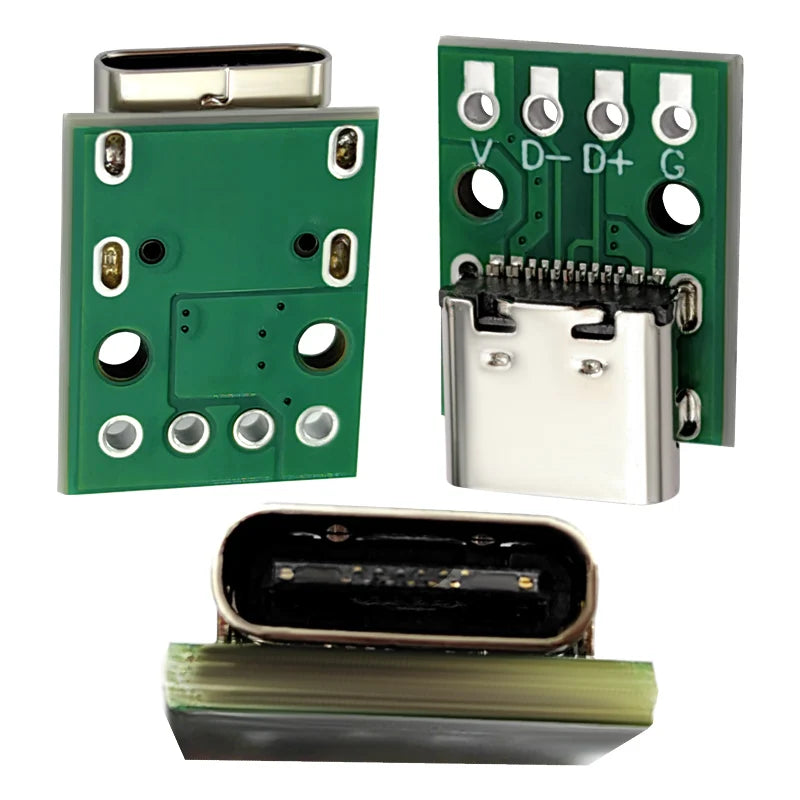 USB 3.1 Type-C 16-Pin PCB Test Adapter Connector Socket USB-C PCB Adapter Richie's