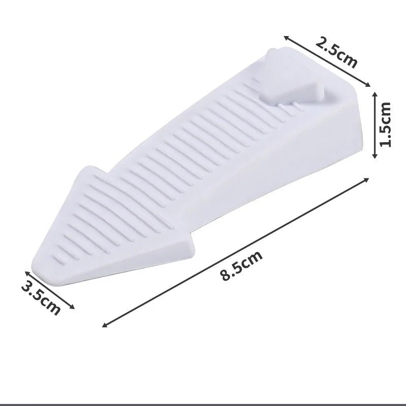 Silicone Self-Adhesive Door Stopper – Nail-Free Floor Mount Door Stopper Richie's White 1pcs