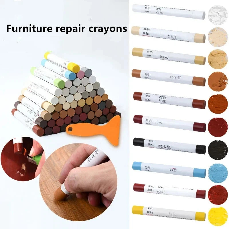 Wood Furniture Floor Scratch Repair Crayon Pen – 20 Colors Wood Repair Crayon Richie's