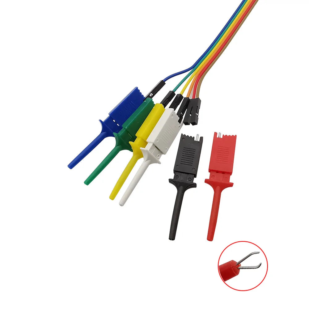 6-Pin Logic Analyzer Hook Clip Probe Jumper Wire Set 20/30cm Logic Analyzer Probe Richie's