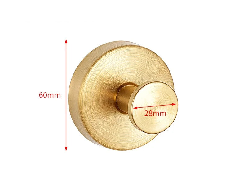 Suction Cup Hooks – Waterproof Stainless Steel Bathroom Hook Suction Cup Hook Richie's 1PCS gold