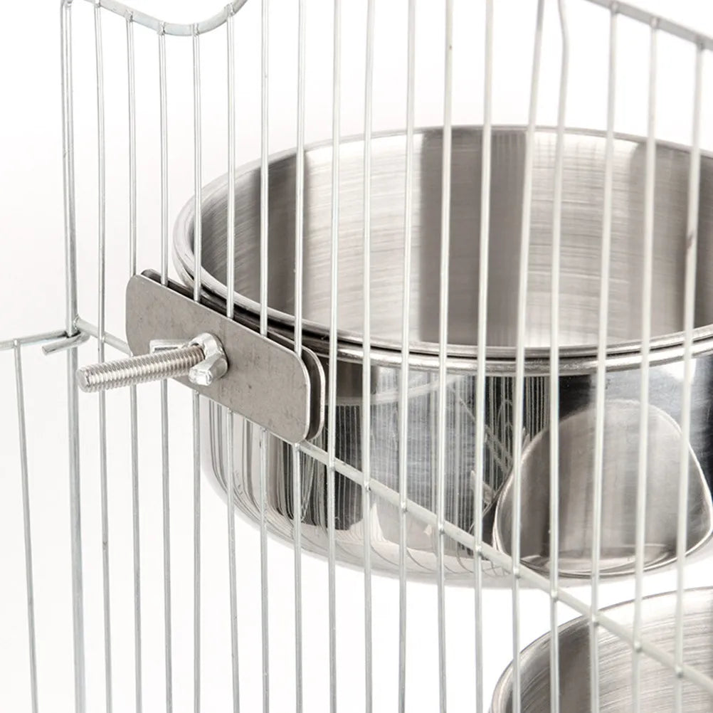 Stainless Steel Parrot Feeding Bowl & Bird Cage Water Basin Bird Feeding Bowl Richie's
