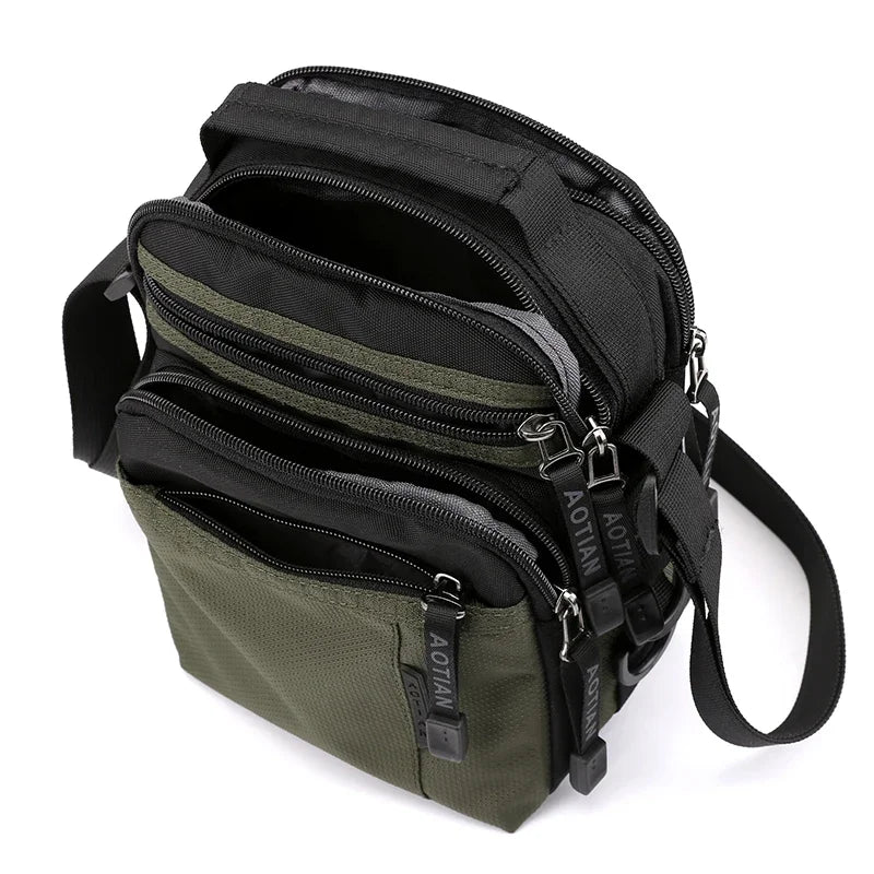 Men's Nylon Messenger Bag Lightweight Crossbody Shoulder Bag Messenger Bag Richie's