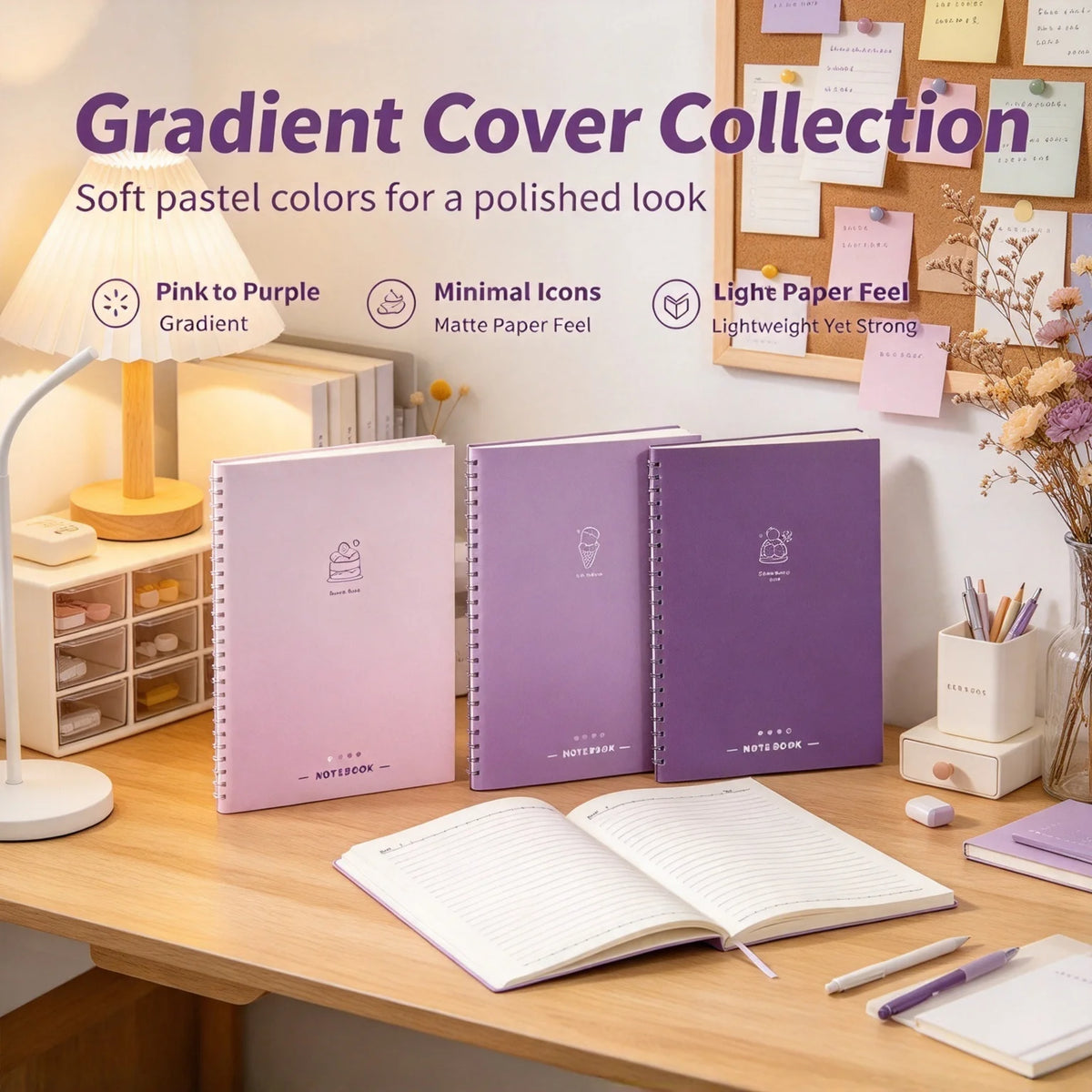Gradient Cover B5 Stitched Notebook – Thick Lined Journal Ruled Notebook Richie's