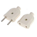 2-Pin EU Plug Male Female Power Connector Socket Extension Power Connector Plug Richie's