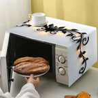 Floral Microwave Cover Waterproof Dust Protector Mat | Polyester Appliance Dust Cover Richie's