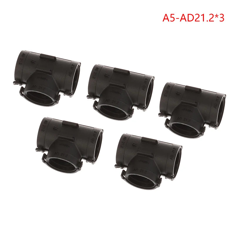 5Pcs T/Y-Shape Three-Way Corrugated Hose Wiring Connector Wiring Harness Connector Richie's A5