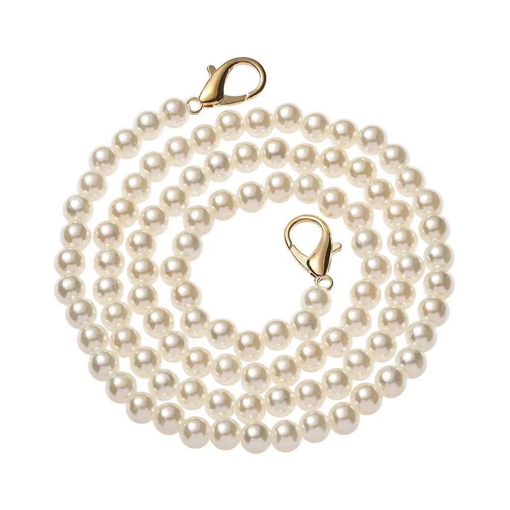 Pearl Bag Strap Beaded Handbag Chain – 14 Sizes DIY Replacement Bag Strap Accessory Richie's Gun Metal
