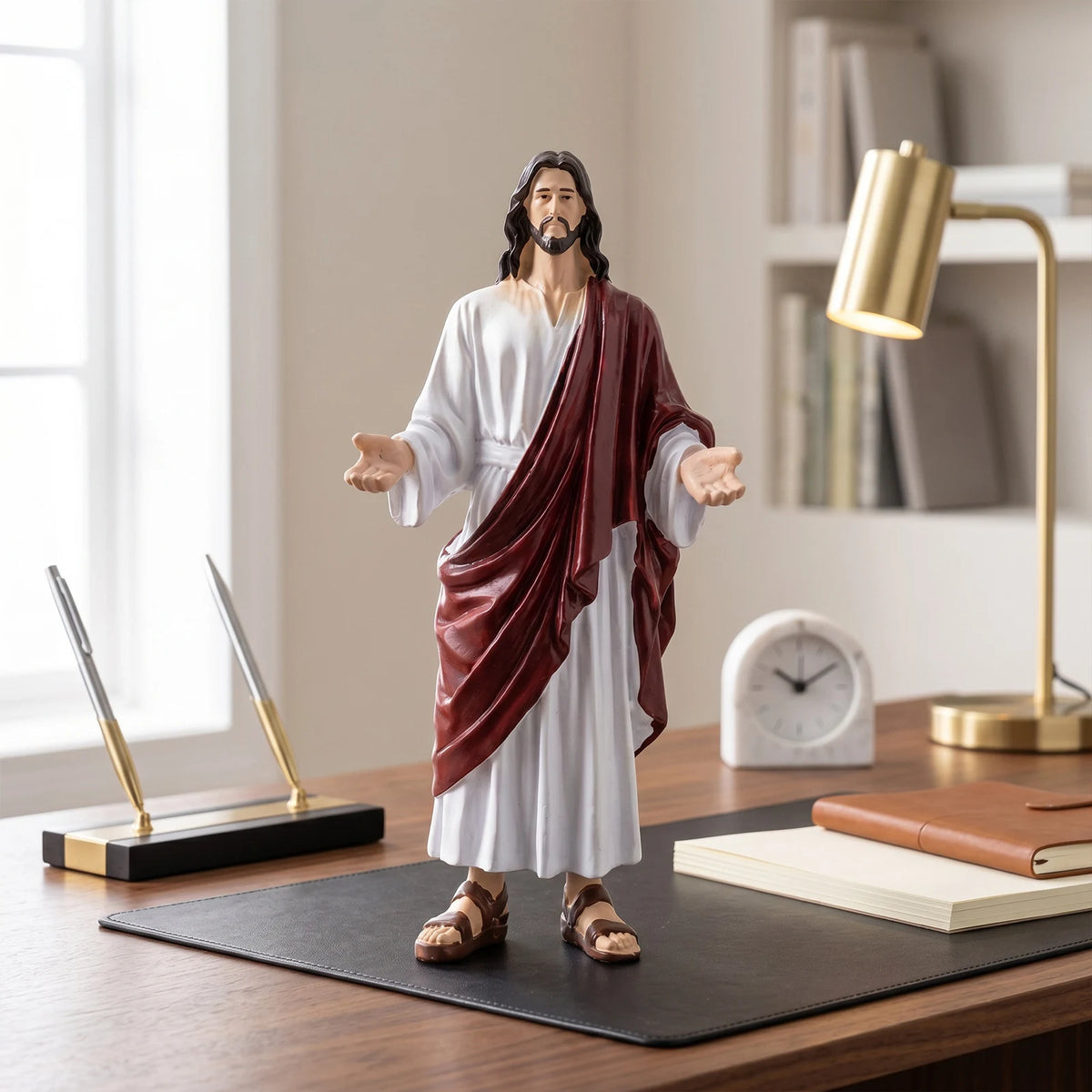 Jesus Open Arms Statue – Hand Painted Resin Christ Figurine Religious Figurine Richie's