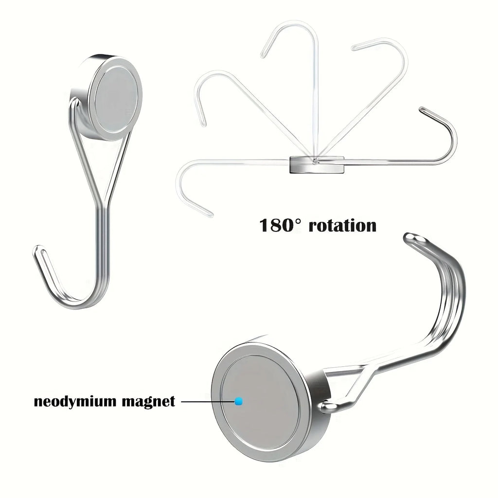 7-Pack Heavy Duty Magnetic Swivel Hooks – Fridge, Cruise & Grill Magnetic Swivel Hooks Richie's