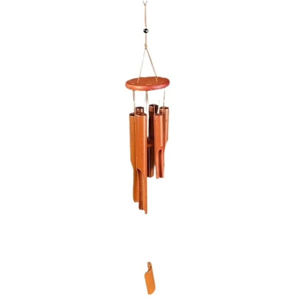 6-Tube Handmade Bamboo Wind Chime – Hand-Carved Garden Decor Bamboo Wind Chime Richie's
