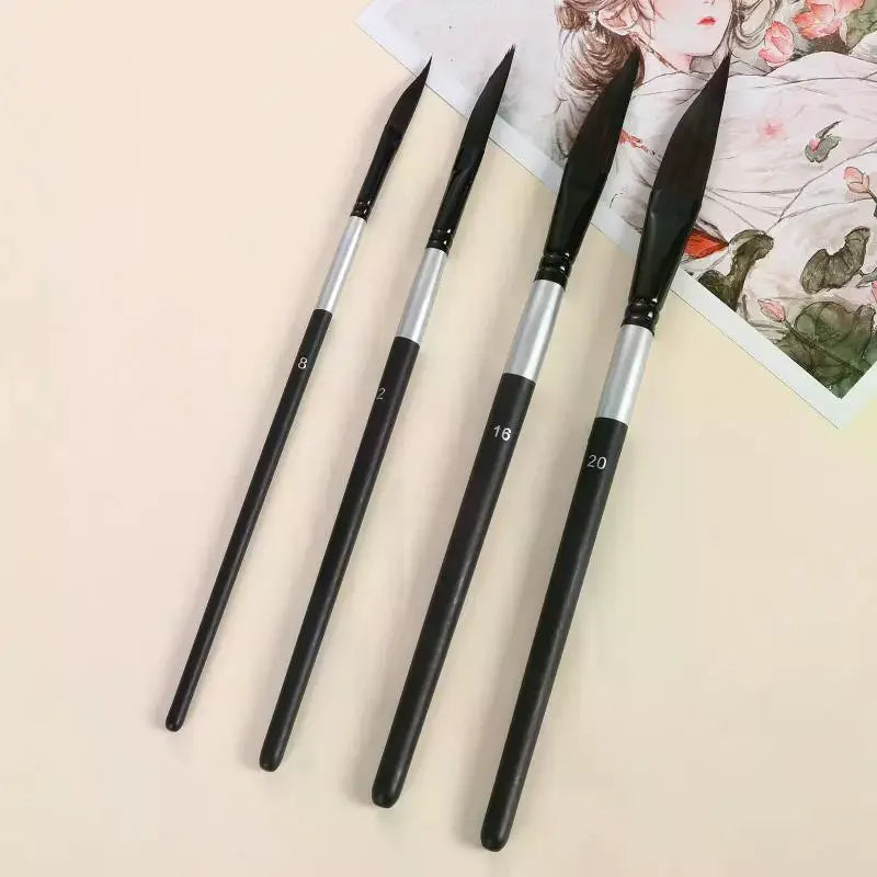 4-Piece Nylon Art Paint Brush Set | Sizes 8–20 for DIY & Crafts Art Paint Brush Set Richie's
