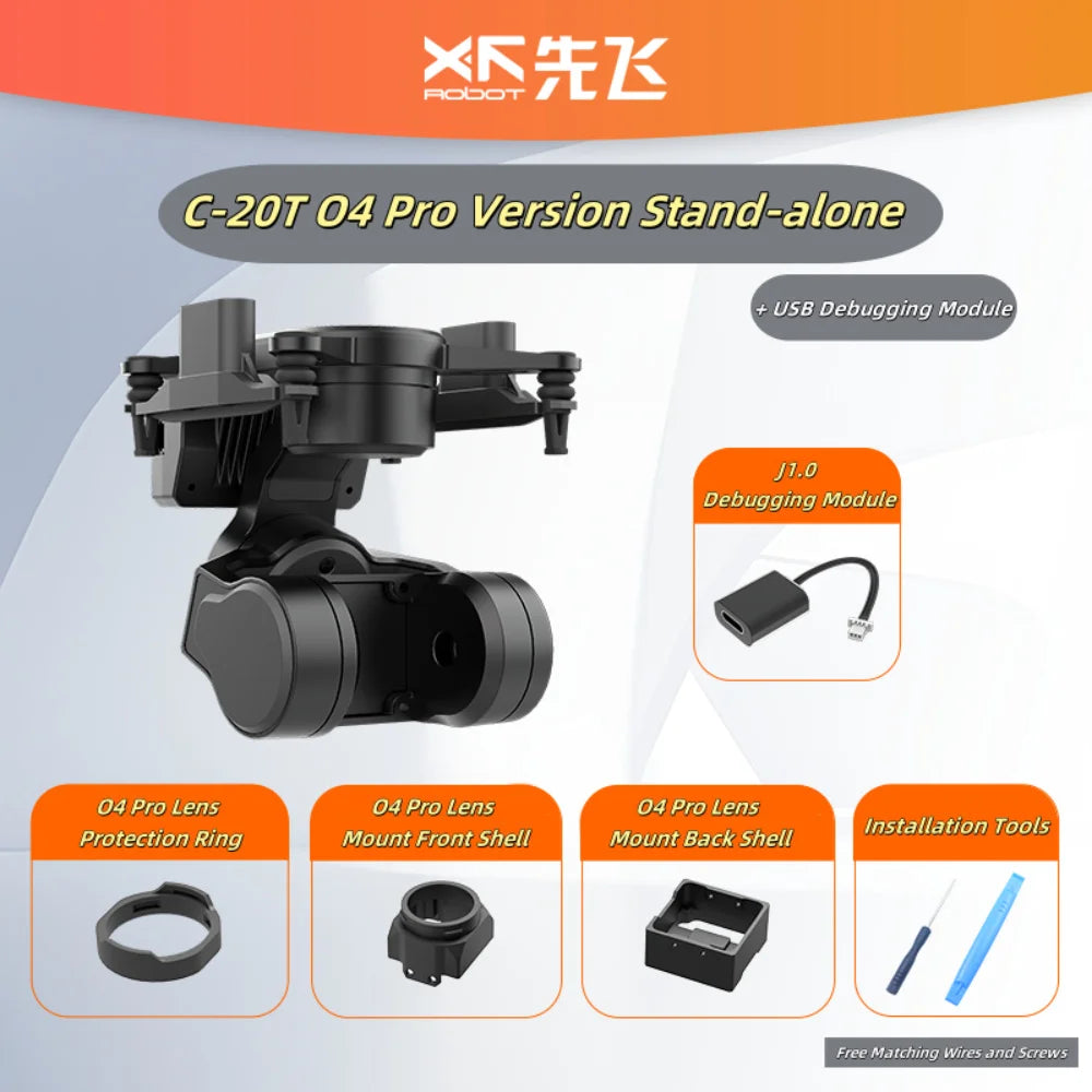 XF C-20T 3-Axis FPV Gimbal for DJI O4/O4 Pro | Head Tracking FPV Gimbal Stabilizer Richie's O4 PRO