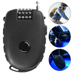 4-Digit Resettable Motorcycle Helmet Cable Lock – Portable Helmet Cable Lock Richie's