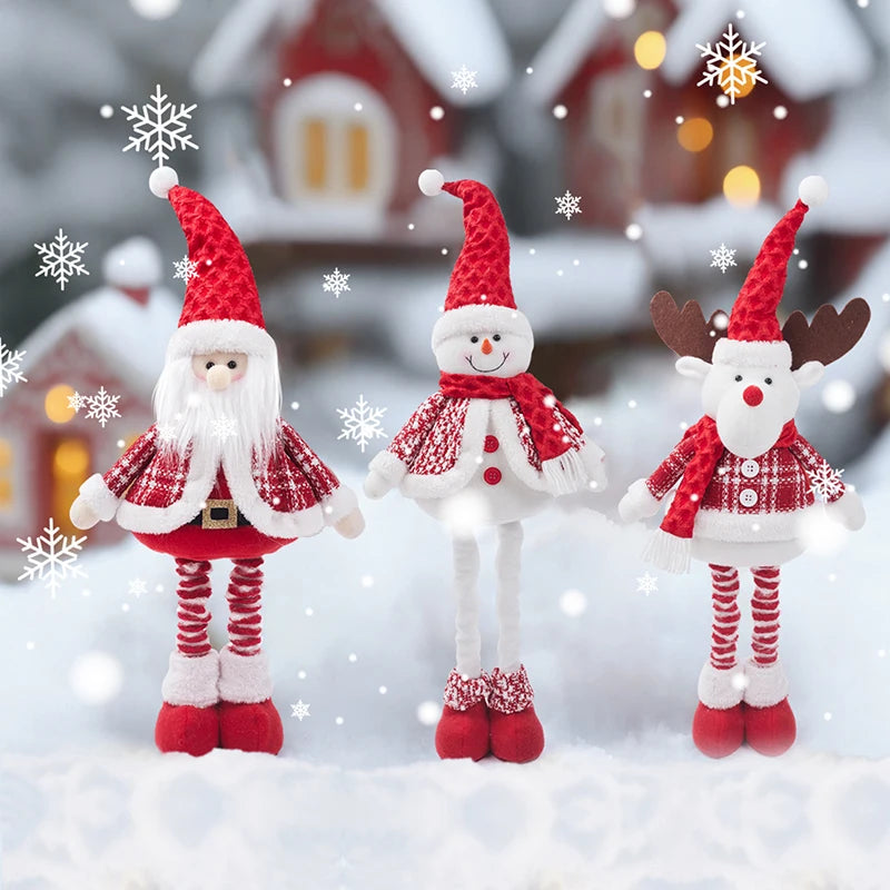 Retractable Christmas Figurines – Santa, Snowman & Reindeer Christmas Figurine Ornament Richie's