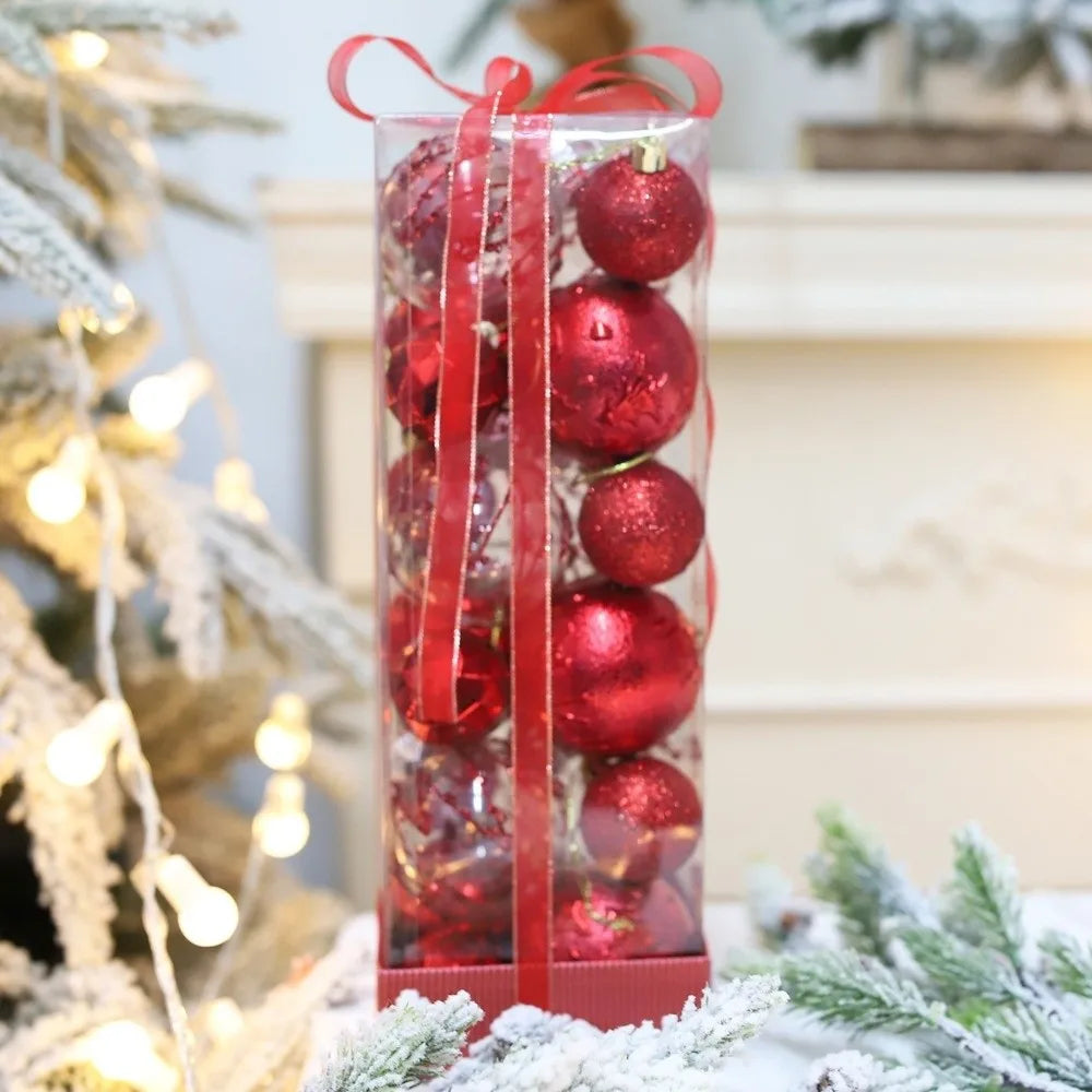 24pcs Christmas Ball Ornaments Set – 4cm & 6cm Xmas Baubles Christmas Ornament Set Richie's