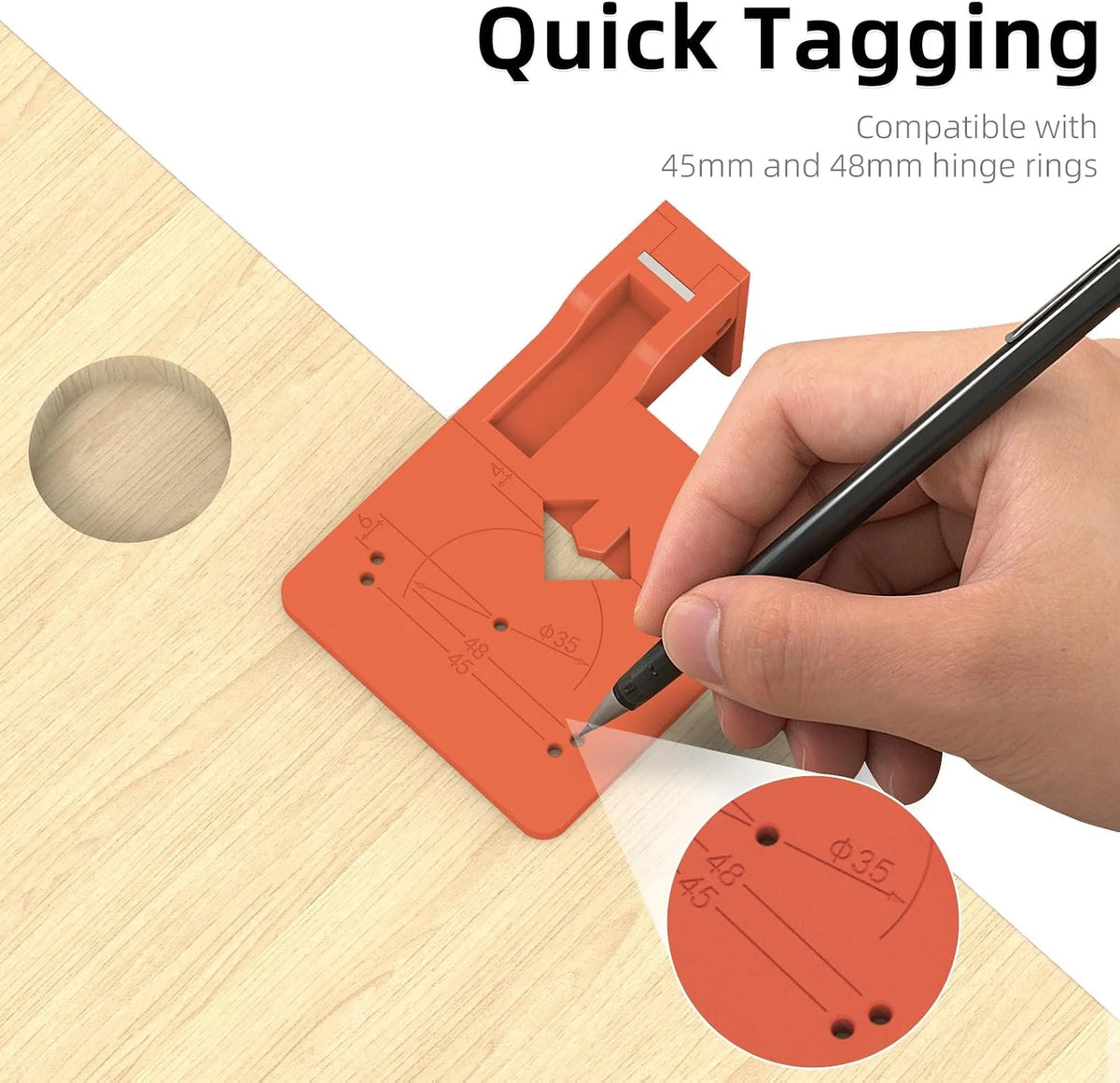 Cabinet Hinge Positioning Plate – Quick Install Seam Spacing Jig Cabinet Hinge Jig Richie's