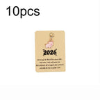 10pcs Pig Keychain Set with New Year Greeting Cards – Zinc Alloy Novelty Keychain Set Richie's 10pcs