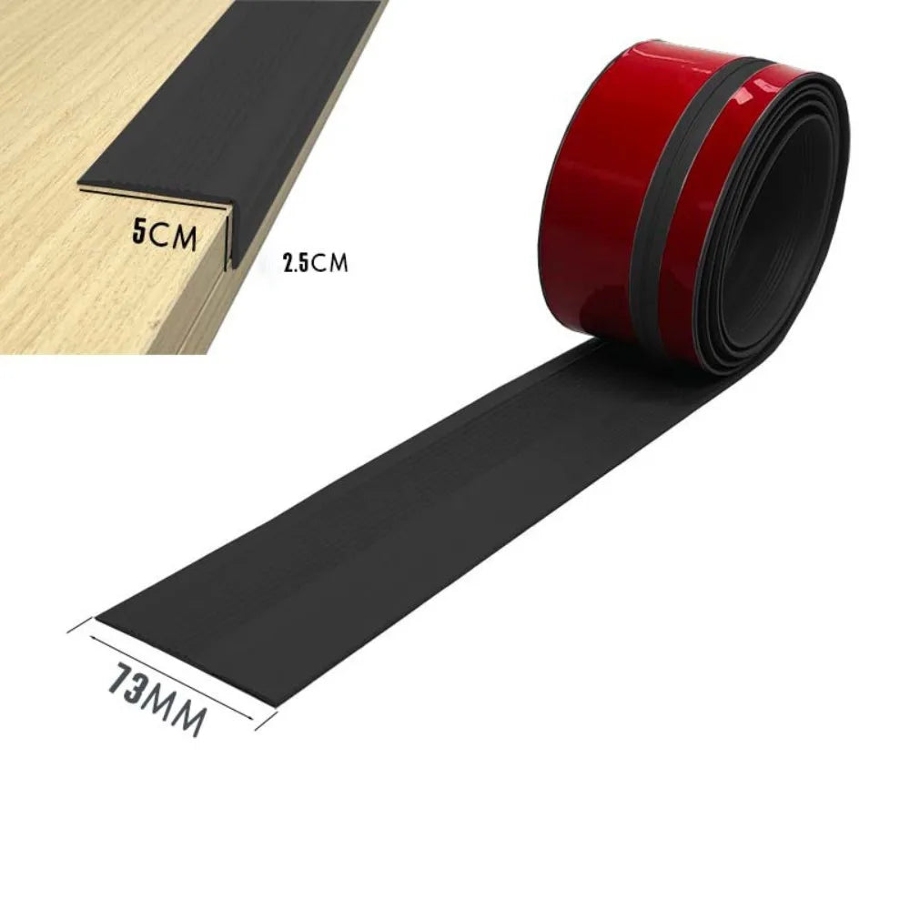 100cm PVC Non-Slip Stair Tread Strips | Peel & Stick Step Tape Stair Safety Strip Richie's Black-73mm
