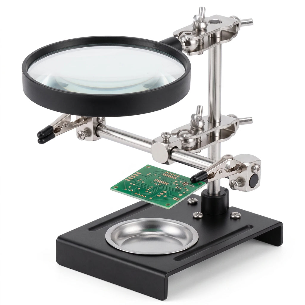 3X Magnifier Soldering Helping Hands Stand – Electronics & Jewelry Soldering Helping Hands Richie's