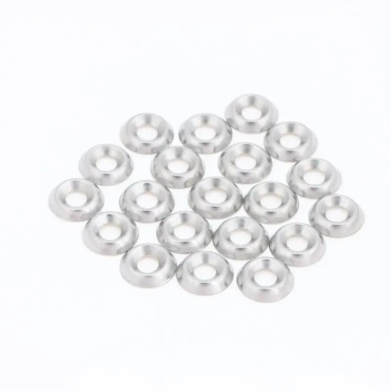 304 Stainless Steel Countersunk Fisheye Concave Washers 100pcs Countersunk Washers Richie's size6 100Pcs