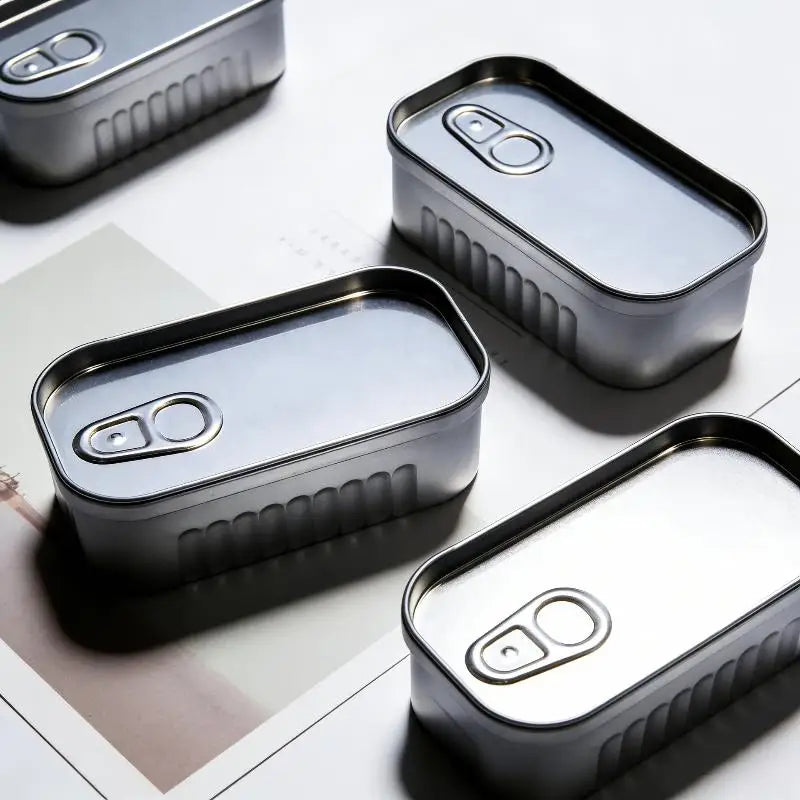 Mini Sardine Can Tin Box Silver – Novelty Small Storage Container Novelty Tin Storage Box Richie's