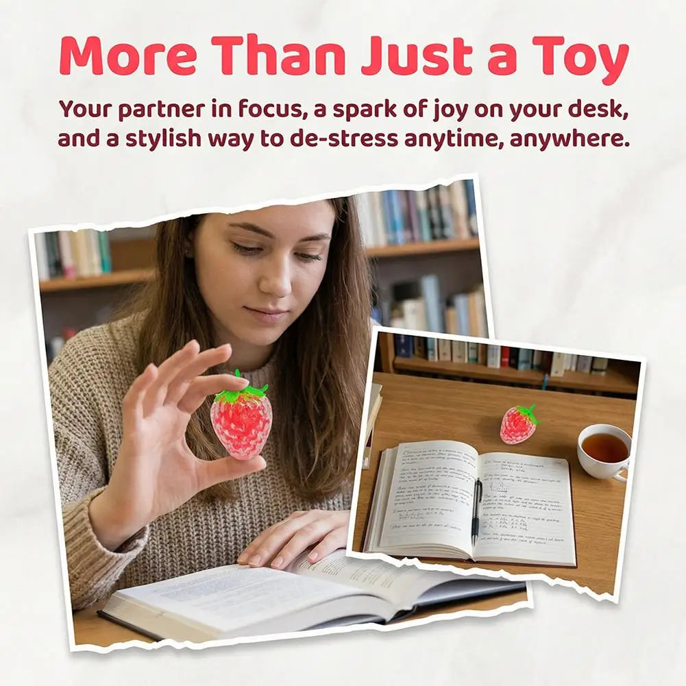 Strawberry Fruit Squishy Fidget Ball Sensory Squeeze Toy for Kids Fidget Squeeze Toy Richie's